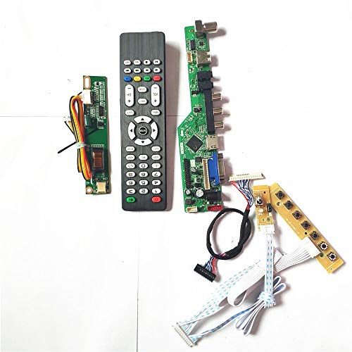 Für HV150UX1-100/101/102 LCD Monitor HDMI VGA USB AV RF Tastatur + Fernbedienung + Wechselrichter T.V53 Drive Card Board LVDS 1CCFL 30Pin DIY Kit (HV150UX1-100) von U/R