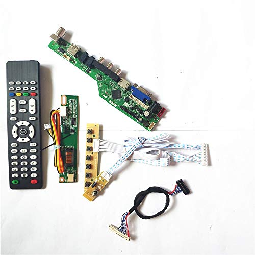 Für LP141WX1-TLE3/TLE6 Tastatur + Fernbedienung + Wechselrichter HDMI VGA USB AV RF LCD Panel Monitor T.V53 Laufwerkkarte Board LVDS 1CCFL 30Pin Kit (LP141WX1-TLE3) von U/R