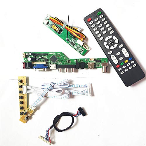 Für LP141X13-B1/C1/C2 Tastatur + Fernbedienung + Wechselrichter LCD Panel Monitor HDMI VGA USB AV T.V53 Laufwerkkarte Board LVDS 1CCFL 30Pin DIY Kit (LP141X13-B1) von U/R