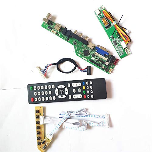 Für LP150X09-B5K5/B5K8 LVDS 1CCFL 30-polige Tastatur + Fernbedienung + Wechselrichter T.V53 Laufwerkskarte HDMI VGA USB AV RF LCD Panel Monitor Kit (LP150X09-B5K8) von U/R