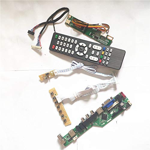 Für LP150X1-B2AR/C2QT LCD Panel Monitor LVDS 20Pin 1CCFL Tastatur + Inverter + Fernbedienung T.V53 Controller Board USB VGA HDMI AV RF Kit (LP150X1-C2QT) von U/R