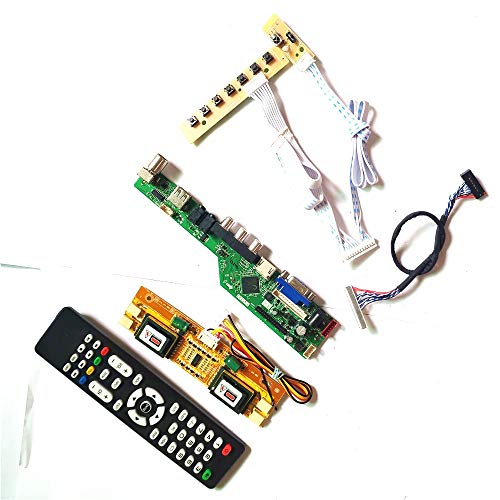 Für LTM170EU-L31/L32/L35 LVDS 4CCFL 30Pin Tastatur + Fernbedienung + Wechselrichter LCD Monitor T.V53 Drive Card Board HDMI VGA USB AV RF DIY Kit (LTM170EU-L32) von U/R