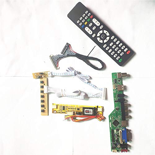 Für M150X4-L06/L08 Wechselrichter + Fernbedienung + Tastatur 2CCFL LVDS 20Pin LCD Display Panel T.V53 Drive Card Board HDMI VGA AV USB RF DIY Kit (LM150X08-B4) von U/R