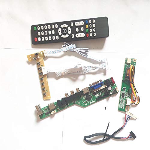 IAXG02C/S/H5 USB VGA HDMI AV RF LVDS 20Pin 1CCFL LCD Panel Monitor T.V53 Controller Board Tastatur + Inverter + Fernbedienung DIY Kit (IAXG02C) von U/R