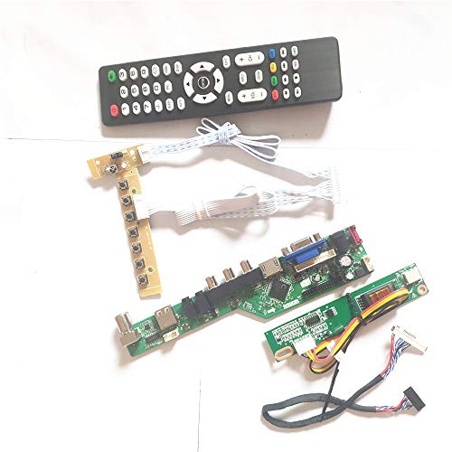ITXG76 ITXG77 T.V53 Drive Card Board 1CCFL LVDS 20Pin LCD Display Panel HDMI VGA AV USB RF Inverter + Fernbedienung + Tastatur DIY Kit (ITXG77) von U/R