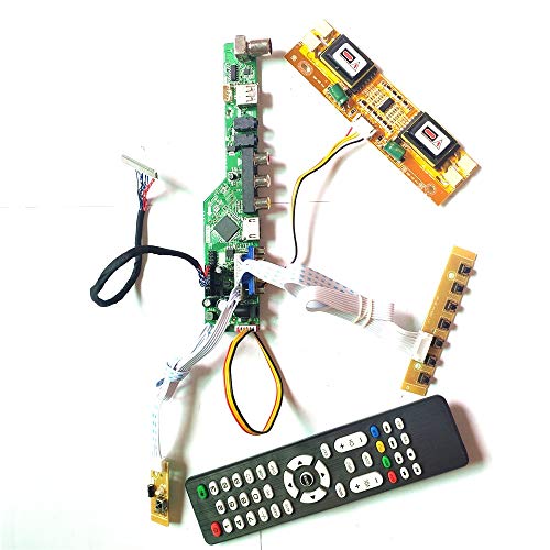 LM170E01-A6 LM170E01-A6 HDMI VGA USB AV RF LVDS 4CCFL 30Pin T.V53 Drive Card Board Tastatur + Fernbedienung + Inverter LCD Panel Monitor DIY Kit von U/R