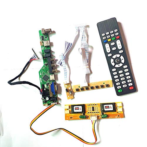 LM201WE4-TLA1/TLA2/TLB2 LCD-Monitor LVDS 4CCFL 30Pin HDMI VGA USB AV T.V53 Laufwerkskartenplatine Tastatur + Fernbedienung + Wechselrichter DIY Kit (LM201WE4-TLB2) von U/R