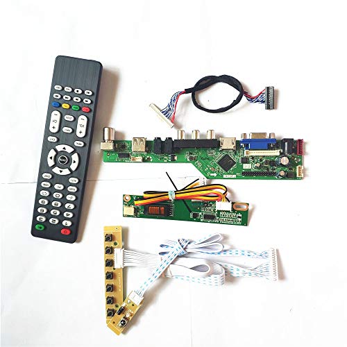 LP150X08-A5N2/TLA2 LVDS 1CCFL 30Pin T.V53 Drive Card Board Keyboard + Fernbedienung + Inverter HDMI VGA USB AV RF LCD Panel Monitor Kit (LP150X08-TLA2) von U/R