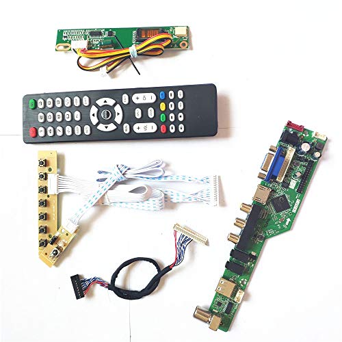 LP154WX4-TLB5/TLC1 T.V53 Laufwerkskartenplatine LCD Panel Monitor HDMI VGA USB AV RF LVDS 1CCFL 30Pin Tastatur + Fernbedienung + Wechselrichter-Kit (LP154WX4-TLB5) von U/R