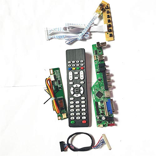 LP154WX5-TLA1/TLA2 HDMI VGA USB AV RF LCD Panel Monitor LVDS 1CCFL 30Pin T.V53 Drive Card Board Keyboard + Fernbedienung + Inverter Kit (LP154WX5-TLA1) von U/R