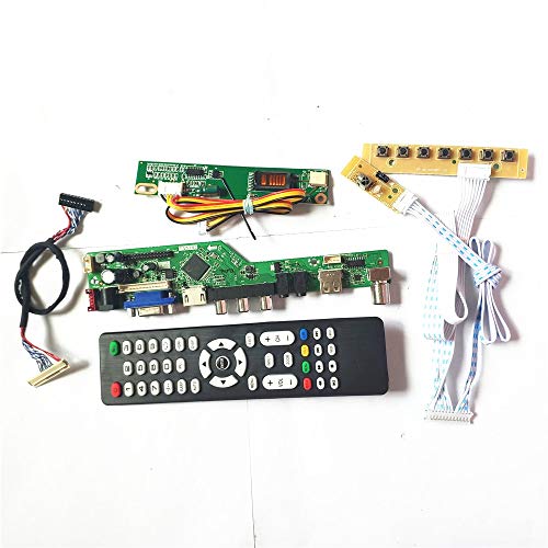 LP171W01-A4K2/A4K3 T.V53 Laufwerkskarte HDMI VGA USB AV RF LVDS 1CCFL 30Pin LCD Panel Monitor Tastatur + Fernbedienung + Wechselrichter-Kit (LP171W01-A4K3) von U/R