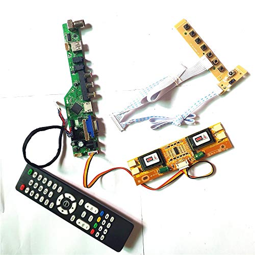 LTM190EX-L21/L31 HDMI VGA USB AV LVDS 4CCFL 30Pin Tastatur + Fernbedienung + Wechselrichter T.V53 Drive Card Board LCD Panel Monitor DIY Kit (LTM190EX-L21) von U/R