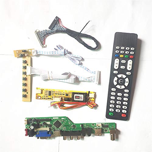 M150X5-L01 MT150XN03 V.0 T.V53 Controller-Board LVDS 20Pin 2CCFL USB VGA HDMI AV RF Tastatur + Inverter + Fernbedienung LCD-Monitor-Kit (M150X5-L01) von U/R