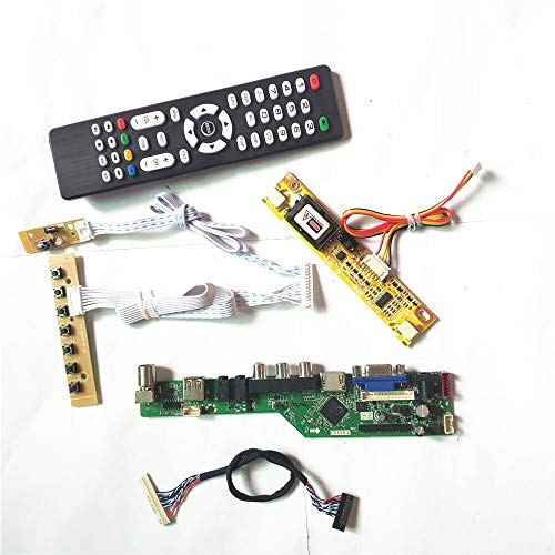 M156B1-L01/L02 HDMI VGA USB AV RF LVDS 2CCFL 30Pin Tastatur + Fernbedienung + Wechselrichter T.V53 Drive Card Board LCD Panel Monitor DIY Kit (M156B1-L02) von U/R
