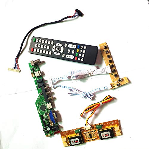 M170E7-L01/L02 Tastatur + Fernbedienung + Wechselrichter HDMI VGA USB AV RF LCD Panel Monitor LVDS 4CCFL 30Pin T.V53 Drive Card Board DIY Kit (M170E7-L02) von U/R