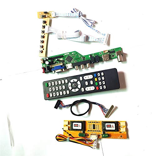 M170EG01 VA VB LCD Panel Monitor Tastatur + Fernbedienung + Wechselrichter T.V53 Drive Card Board HDMI VGA USB AV RF LVDS 4CCFL 30Pin DIY Kit (M170EG01 VB) von U/R