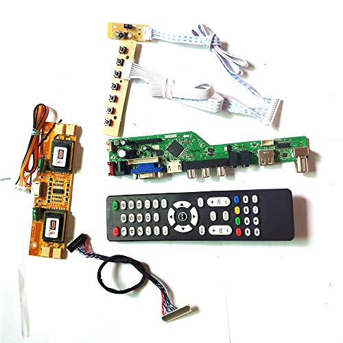 M170EG02 V3 V6 LCD Panel Monitor Tastatur + Fernbedienung + Wechselrichter HDMI VGA USB AV RF T.V53 Laufwerkskarte LVDS 4CCFL 30Pin DIY Kit (M170EG02 V3) von U/R