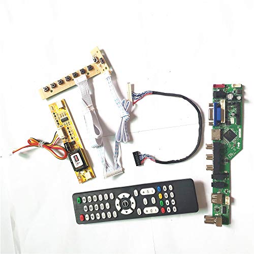 M185XW01 V5 V8 LCD Panel Monitor T.V53 Drive Card Board LVDS 2CCFL 30Pin Tastatur + Fernbedienung + Inverter HDMI VGA USB AV RF DIY Kit (M185XW01 V5) von U/R