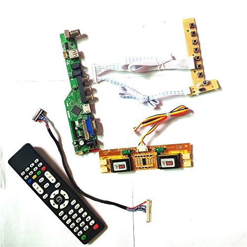M190E2-L01 M190E2-L01 LCD Monitor TV53 Drive Card Board LVDS 4CCFL 30Pin Tastatur + Fernbedienung + Inverter HDMI VGA USB AV RF DIY Kit (M190E2-L01) von U/R