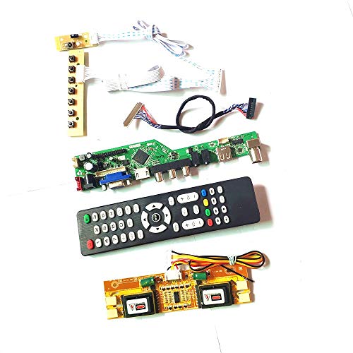 M190EN01 V1 V2 Tastatur + Fernbedienung + Wechselrichter LCD Panel Monitor T.V53 Drive Card Board HDMI VGA USB AV RF LVDS 4CCFL 30Pin DIY Kit (M190EN01 V1) von U/R