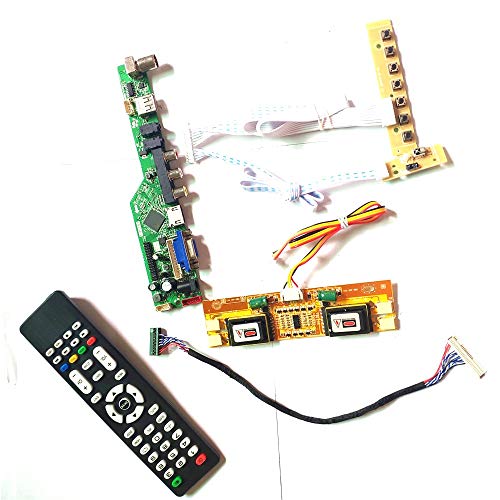 MT170EN01 V.A V.C V.D LCD Monitor TV53 Drive Card Board Keyboard + Fernbedienung + Inverter LVDS 4CCFL 30Pin HDMI VGA USB AV RF DIY Kit (MT170EN01 V.C) von U/R