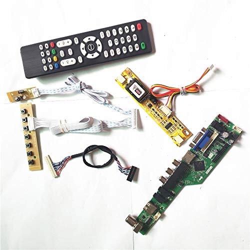MT170EN01 V.E/V.G Tastatur + Fernbedienung + Wechselrichter HDMI VGA USB AV LVDS 2CCFL 30Pin LCD Panel Monitor T.V53 Drive Card Board DIY Kit (MT170EN01 V.G) von U/R