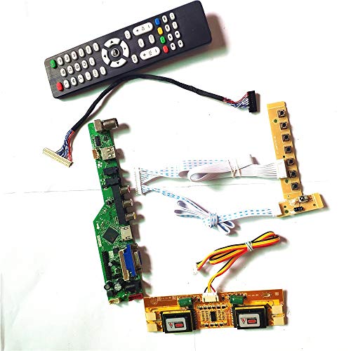 MT190EN02 V.1 V.3 LVDS 4CCFL 30Pin LCD Panel Monitor Tastatur + Fernbedienung + Wechselrichter HDMI VGA USB AV T.V53 Laufwerkkarte Board DIY Kit (MT190EN02 V.1) von U/R