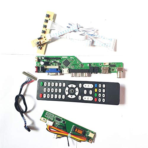 N141XB-L03/L04 LVDS 1CCFL 30Pin LCD Panel Monitor HDMI VGA USB AV RF Tastatur + Fernbedienung + Wechselrichter T.V53 Laufwerkkarte Board DIY Kit (N141XB-L03) von U/R
