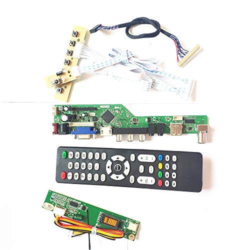 N170C2-L01/L02 T.V53 Drive Card Board LCD Panel Monitor Tastatur + Fernbedienung + Wechselrichter LVDS 1CCFL 30Pin HDMI VGA USB AV RF DIY Kit (N170C2-L02) von U/R