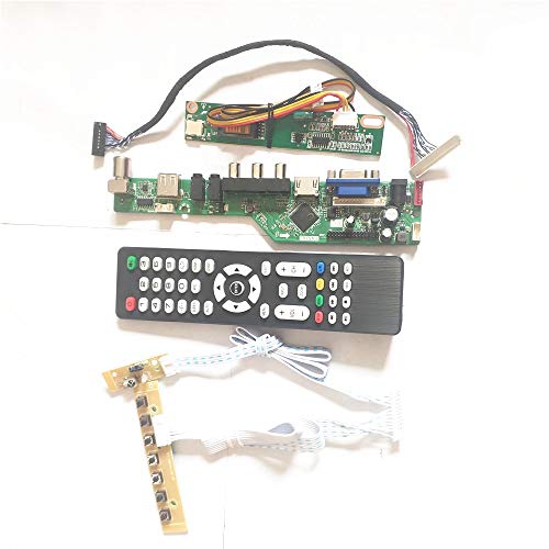 TM121SV-02L07/H LCD Panel Monitor Tastatur + Inverter + Fernbedienung USB VGA HDMI AV RF LVDS 20Pin 1CCFL TV53 Controller Board DIY Kit (TM121SV-02L07H) von U/R