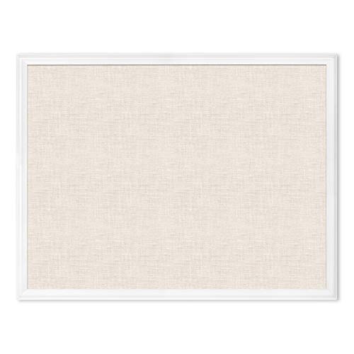 U Brands Linen Cork Linen Bulletin Board, 30 x 40 Inches, White Wood Frame (2917U00-01) von U Brands