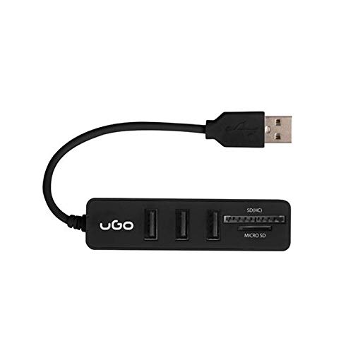 U GO UHU Maipo HU200 HUB USB 3*USB 2.0 + SD/microSD Kartenleser 13 cm von U GO
