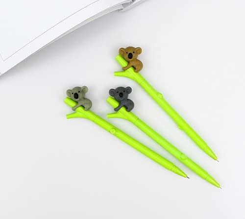 3 teile/los Cartoon Koala Kugelschreiber Nettes Tier Gel Tinte Stift 0,5mm Schwarze Stifte Studentenbedarf SchreibwarenDauerhaft Nützlich und praktisch Nettes Design Praktisches Design und langleb von U-K