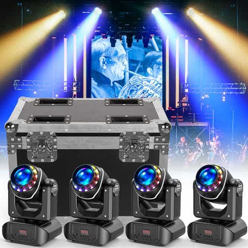 4PCS 100W Moving Head LED mit Flight case Beam Bühnenlicht 10 Muster+8 Farben+18 Prismen Strahleffekt Hohe Helligkeit Scheinwerfer Partylicht für Disco Club Live Show Bar Hochzeit 4PCS 100W Moving Head LED mit Flight case Beam Bühnenlicht 10 Muster+8 Farben+18 Prismen Strahleffekt Hohe Helligkeit Scheinwerfer Partylicht für Disco Club Live Show Bar Hochzeit von U`King