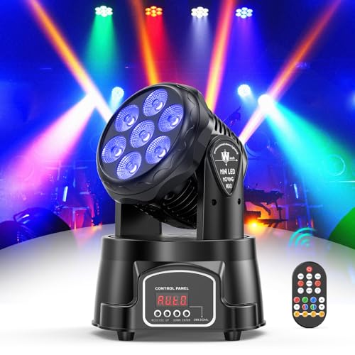 UKing 7X15W Mini Moving Head LED dmx512 RGBW Lichteffekte 5 Steuerungsmodus DJ Disco Licht mit Fernbedienung Strobe Beleuchtung Effekt für Party Disco Ballsaal Stab Stadium Club UKing 7X15W Mini Moving Head LED dmx512 RGBW Lichteffekte 5 Steuerungsmodus DJ Disco Licht mit Fernbedienung Strobe Beleuchtung Effekt für Party Disco Ballsaal Stab Stadium Club von U`King