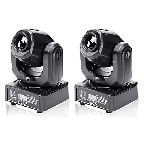 U`King 2pcs Moving Head LED Discolicht Partylicht DMX 512 RGBW Lichteffekte 8 Gobo 8 Farben 9/11 Kanäle für DJ Partybeleuchtung Licht von U`King