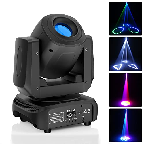 UKing 100W Moving Heads LED Strahler DMX 512 RGBW Prisma Lichteffekt 8 Farben und 8 Gobos ideal für DJ Disco Band Show Party Bühnenlichter von U`King