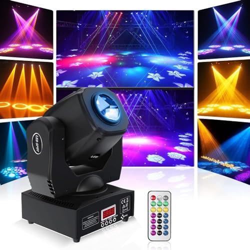 UKing 60W Moving Head LED DMX512 Disco Prisma Lichteffekt mit Fernbedienung Partylicht 8 Muster 8 Farben Discolicht Musikgesteuert für DJ Bar Club Partybühnenlicht UKing 60W Moving Head LED DMX512 Disco Prisma Lichteffekt mit Fernbedienung Partylicht 8 Muster 8 Farben Discolicht Musikgesteuert für DJ Bar Club Partybühnenlicht von U`King