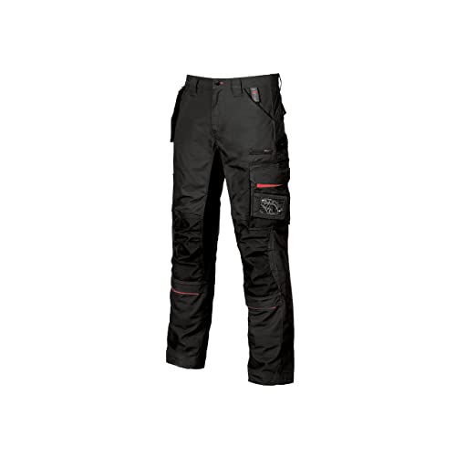 U-Power RACE, Arbeitshose für Herren, Cargohose mit elastischem Bund, mit Kniepolstertaschen, mehreren Taschen, bequemem Stoff, strapazierfähiger, strapazierfähiger Oberbekleidung - Black Carbon 46 U-Power RACE, Arbeitshose für Herren, Cargohose mit elastischem Bund, mit Kniepolstertaschen, mehreren Taschen, bequemem Stoff, strapazierfähiger, strapazierfähiger Oberbekleidung - Black Carbon 46 von U Power