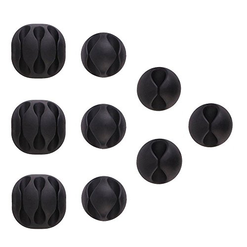 Kabelhalter Schreibtisch, U-horizon 9 Stück Kabelclips Schreibtisch Vielzwecke Kabelführung Kabel Organizer für Netzkabel, USB kabel, Kopfhörer Kabel, TV PC Laptop ZuhauseBüro, Schwarz Kabelhalter Schreibtisch, U-horizon 9 Stück Kabelclips Schreibtisch Vielzwecke Kabelführung Kabel Organizer für Netzkabel, USB kabel, Kopfhörer Kabel, TV PC Laptop ZuhauseBüro, Schwarz von U-horizon