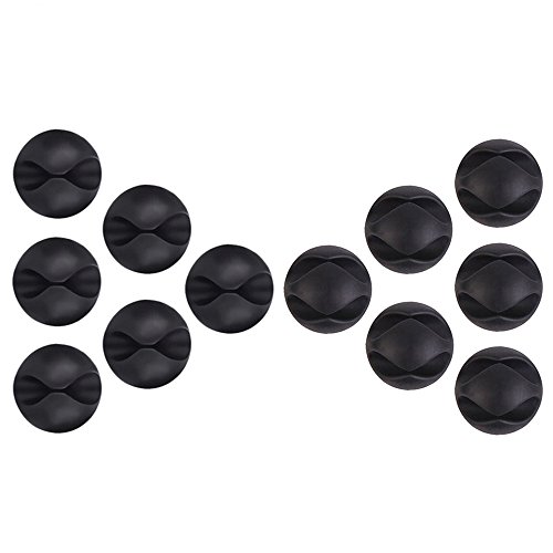 U-horizon 12 Stück Kabelhalter Selbstklebende Kabelclips Kabelführung Kable Management Organizer für Schreibtisch, Wand, Auto, USB Kabel, Audiokabel, Kopfhörer Kabel, Schwarz U-horizon 12 Stück Kabelhalter Selbstklebende Kabelclips Kabelführung Kable Management Organizer für Schreibtisch, Wand, Auto, USB Kabel, Audiokabel, Kopfhörer Kabel, Schwarz von U-horizon