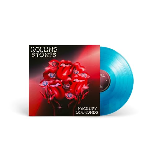 The Rolling Stones Hackney Diamonds Blue Vinyl + Exclusive Germany T-Shirt Bundle + The Rolling Stones Hackney Diamonds Plectrum Set Plektren Rot von U n i v e r s a l M u s i c