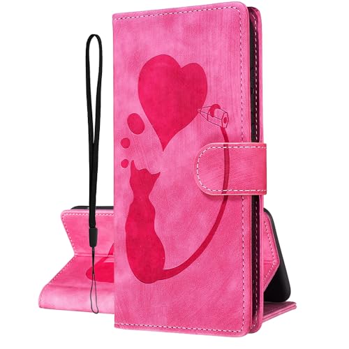 Hülle kompatibel mit iPhone 12 / iPhone 12 Pro PU Leder Handyhülle Tasche Süße Katze Muster Flip Cover Farbig Klapphülle mit Kartenfach Kartenfach Schutzhülle für iPhone 12 / iPhone 12 Pro Rosa Hülle kompatibel mit iPhone 12 / iPhone 12 Pro PU Leder Handyhülle Tasche Süße Katze Muster Flip Cover Farbig Klapphülle mit Kartenfach Kartenfach Schutzhülle für iPhone 12 / iPhone 12 Pro Rosa von U.DARELIKE