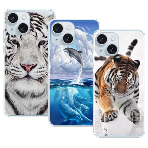 U.DARELIKE 3 Stück Hülle Silikon für iPhone 13 Handyhülle Ultra Dünne Weiche TPU Schutzhülle Tiger Delfin Muster Bumper Back Cover für iPhone 13 U.DARELIKE 3 Stück Hülle Silikon für iPhone 13 Handyhülle Ultra Dünne Weiche TPU Schutzhülle Tiger Delfin Muster Bumper Back Cover für iPhone 13 von U.DARELIKE