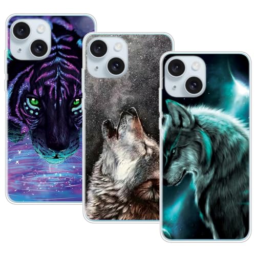 U.DARELIKE 3 Stück Hülle Silikon für iPhone 14 Handyhülle Ultra Dünne Weiche TPU Schutzhülle Tiger Wolf Muster Bumper Back Cover für iPhone 14 U.DARELIKE 3 Stück Hülle Silikon für iPhone 14 Handyhülle Ultra Dünne Weiche TPU Schutzhülle Tiger Wolf Muster Bumper Back Cover für iPhone 14 von U.DARELIKE