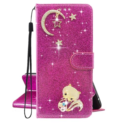 U.DARELIKE Hülle für iPhone 12 Pro Max Glitzer Handyhülle PU Leder Glänzend Flip Cover 3D Mond Stern Fuchs Design Bling Tasche Kredit Karten Schutzhülle für iPhone 12 Pro Max - Rote Rose U.DARELIKE Hülle für iPhone 12 Pro Max Glitzer Handyhülle PU Leder Glänzend Flip Cover 3D Mond Stern Fuchs Design Bling Tasche Kredit Karten Schutzhülle für iPhone 12 Pro Max - Rote Rose von U.DARELIKE