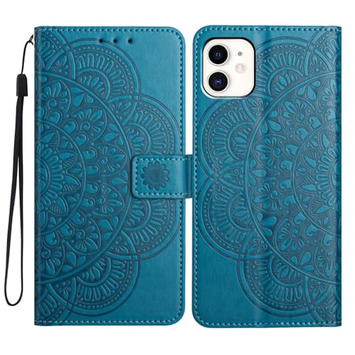 U.DARELIKE Hülle kompatibel mit iPhone 11 PU Leder Klappbar Handyhülle Mandala Motiv Flip Cover Klapphülle mit Kartenfach Standfunction Schutzhülle für iPhone 11 Blau U.DARELIKE Hülle kompatibel mit iPhone 11 PU Leder Klappbar Handyhülle Mandala Motiv Flip Cover Klapphülle mit Kartenfach Standfunction Schutzhülle für iPhone 11 Blau von U.DARELIKE
