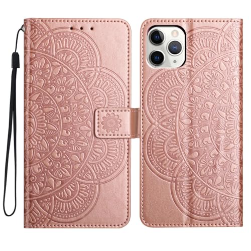 U.DARELIKE Hülle kompatibel mit iPhone 11 Pro Max PU Leder Klappbar Handyhülle Mandala Motiv Flip Cover Klapphülle mit Kartenfach Standfunction Schutzhülle für iPhone 11 Pro Max Roségold U.DARELIKE Hülle kompatibel mit iPhone 11 Pro Max PU Leder Klappbar Handyhülle Mandala Motiv Flip Cover Klapphülle mit Kartenfach Standfunction Schutzhülle für iPhone 11 Pro Max Roségold von U.DARELIKE