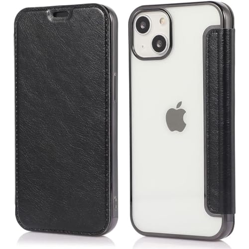 U.DARELIKE Hülle kompatibel mit iPhone 15 Klapphülle Clear Back Silikon Metallisch Überzug PU Leder Flip Handyhülle Ultra Dünn Stoßfest Schutzhülle, Schwarz U.DARELIKE Hülle kompatibel mit iPhone 15 Klapphülle Clear Back Silikon Metallisch Überzug PU Leder Flip Handyhülle Ultra Dünn Stoßfest Schutzhülle, Schwarz von U.DARELIKE