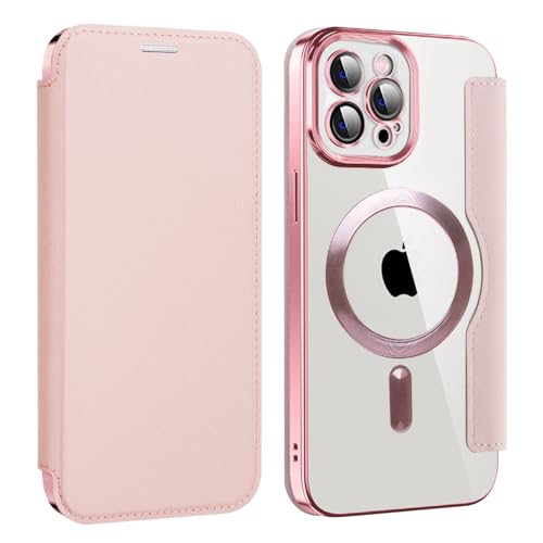 U.DARELIKE Magnetisch Hülle kompatibel mit iPhone 12 Pro für Magsafe Klapphülle Clear Back Silikon Metallisch Überzug PU Leder Kartenhalter Flip Handyhülle Stoßfest Schutzhülle Rosa U.DARELIKE Magnetisch Hülle kompatibel mit iPhone 12 Pro für Magsafe Klapphülle Clear Back Silikon Metallisch Überzug PU Leder Kartenhalter Flip Handyhülle Stoßfest Schutzhülle Rosa von U.DARELIKE